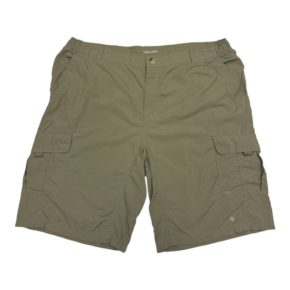 Columbia Omni-Wick Advanced Evaporation Cargo Shorts Men XL Green Hiking Utility